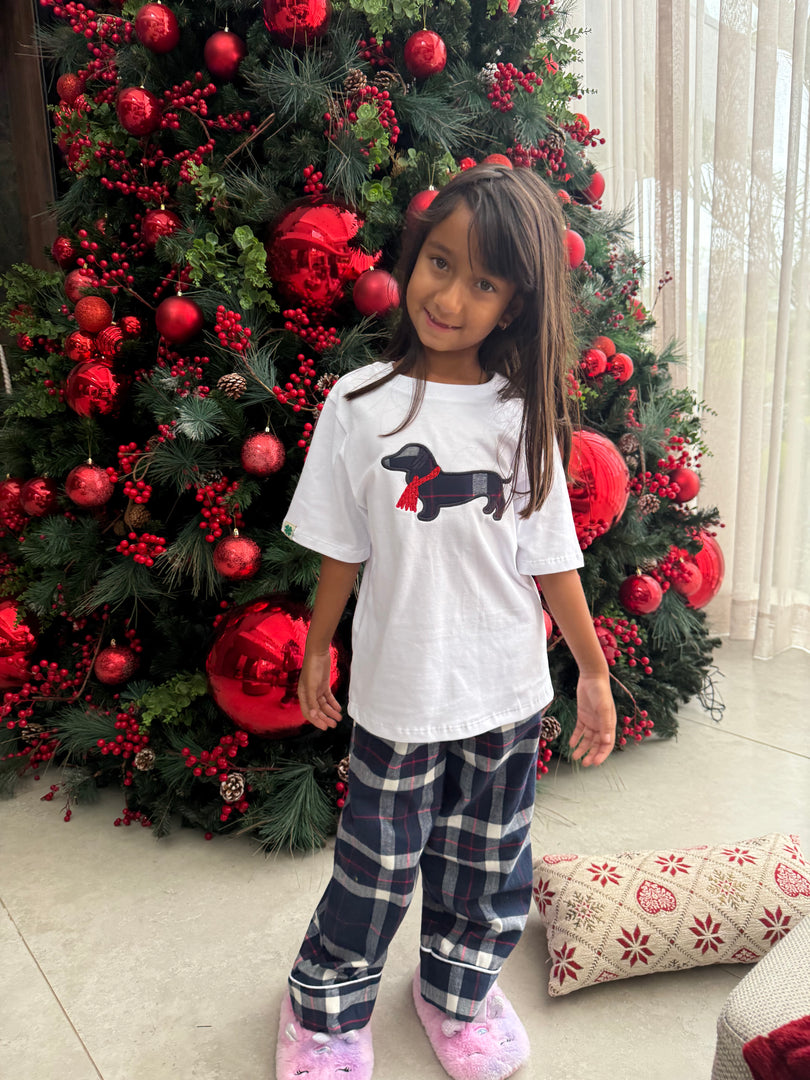 Pijama Navideña Infantil Dachshund