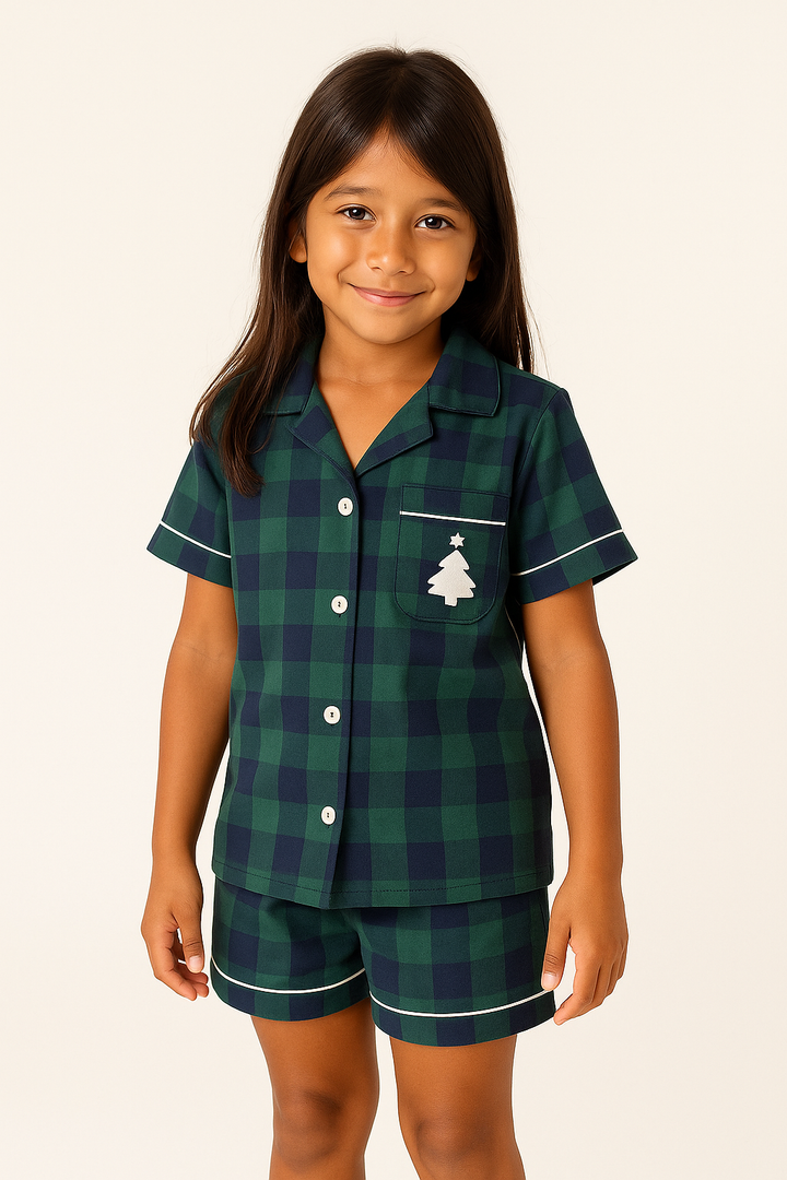 Pijama Navideña leñadora verde