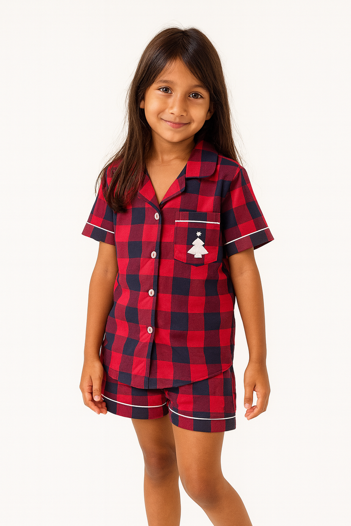 Pijama navidad leñadora roja